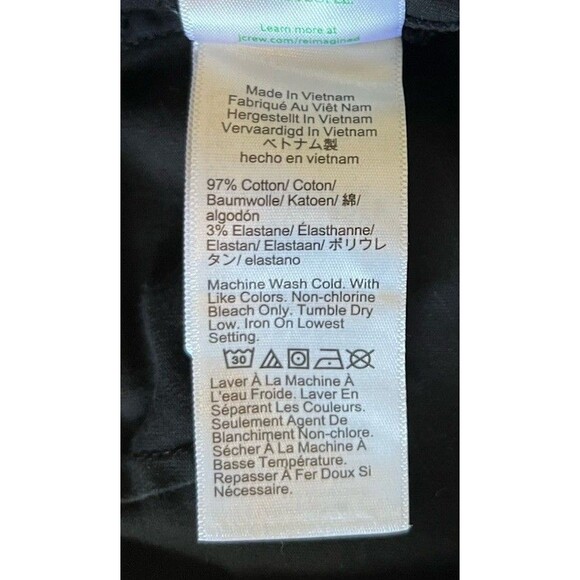 J Crew Black Cropped Sailor Slim Wide Leg Chino Pants Size 27 Petite - Picture 6 of 9